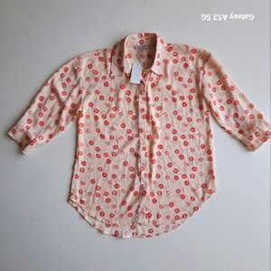 cupio light women's blouse with lip figures size M, -3/4 sleeves